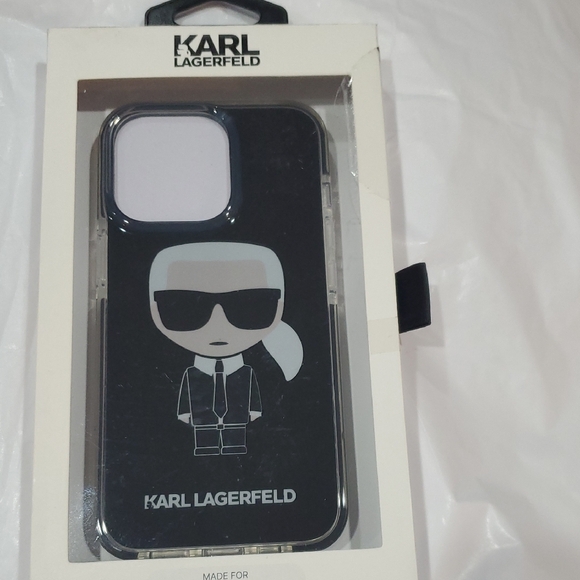 Karl Lagerfeld black iPhone 13 Pro slim profile phone case brand new - Picture 1 of 4